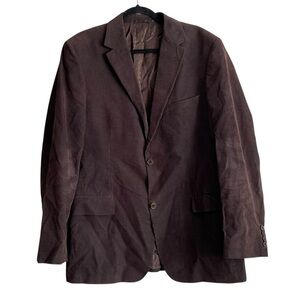 HUGO BOSS Corduroy Button Front Blazer Brown 52R